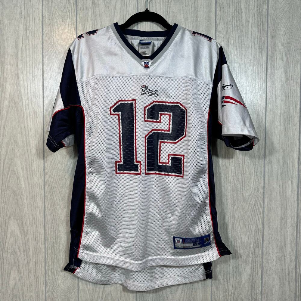 Tom Brady New England Patriots #12 White Reebok NFL Jersey Men’s Size XL